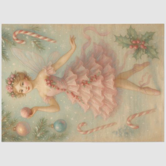 Sugarplum Fairy Christmas Ballet Decoupage Paper 薄葉紙 (正面)