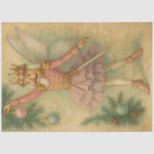 Sugarplum Fairy Nutcracker • Pink Christmas  薄葉紙 (正面)