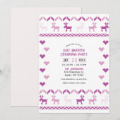 Sugarplum & Snow Knit Ugly Sweater Christmas Party 招待状 (正面/裏面)