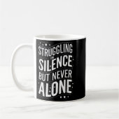 Suicide Awareness Depression Anxiety Mental Health コーヒーマグカップ (左)