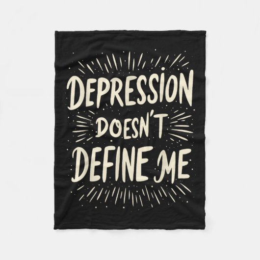 Suicide Awareness Depression Anxiety Mental Health フリースブランケット (正面)