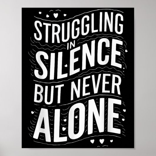 Suicide Awareness Depression Anxiety Mental Health ポスター (正面)
