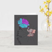 Suicide Awareness Flower Elephant Ribbon Graphic  カード (黄色い花)