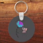 Suicide Awareness Flower Elephant Ribbon Graphic  キーホルダー (正面)