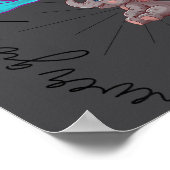 Suicide Awareness Flower Elephant Ribbon Graphic ポスター (角)