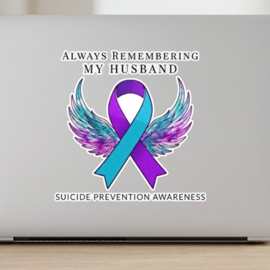 Suicide Awareness Memorial Angel Wing Memory Car シール
