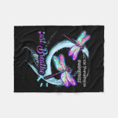 Suicide Awareness Shirt Just Breathe Suicide Preve フリースブランケット (正面(横))