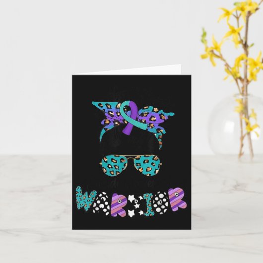 Suicide Awareness Shirt Messy Bun Hair Suicide Pre カード (黄色い花)