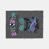 Suicide Awareness Shirt Messy Bun Hair Suicide Pre フリースブランケット (正面(横))