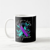 Suicide Awareness Suicide Prevention Suprt Survivo コーヒーマグカップ (左)