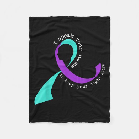 Suicide Awareness Suicide Prevention Suprt Survivo フリースブランケット (正面)