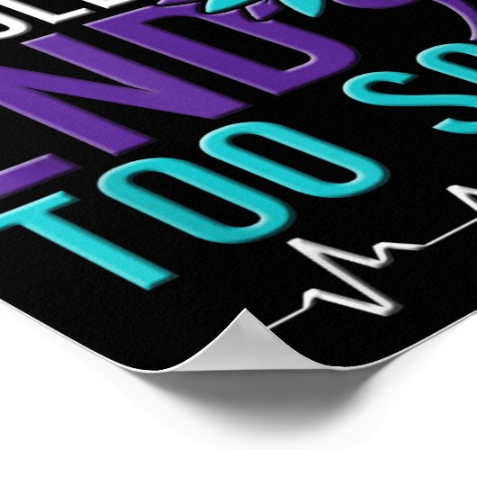 Suicide Awareness Suicide Prevention Suprt Survivo ポスター (角)