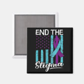 Suicide Awareness Suicide Prevention Suprt Survivo マグネット (正面/裏面)