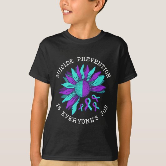 Suicide Awareness Suicide Prevention Suprt Survivo Tシャツ (正面)