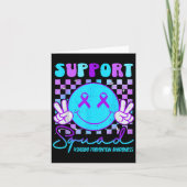 Suicide Awareness Teal &amp; Purple Ribbon Suprt G カード (正面)