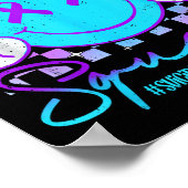 Suicide Awareness Teal &amp; Purple Ribbon Suprt G ポスター (角)