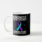 Suicide Awareness Warrior Suicide Prevention Aware コーヒーマグカップ (左)