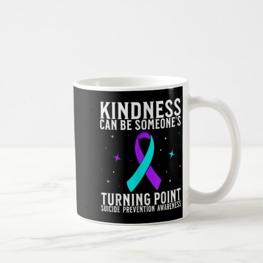 Suicide Awareness Warrior Suicide Prevention Aware コーヒーマグカップ (右)