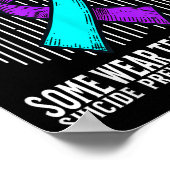 Suicide Awareness Warrior Suicide Prevention Aware ポスター (角)