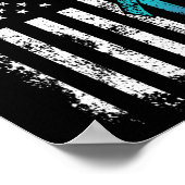 Suicide Depression American Flag Prevention Awaren ポスター (角)