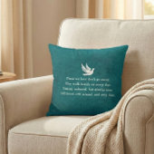 Suicide Loss Memorial Angel Wing Custom Photo Poem クッション