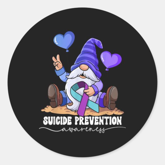 Suicide Prevention  ラウンドシール (正面)