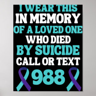 Suicide Prevention 988 Hotline In Memory Of Loved  ポスター