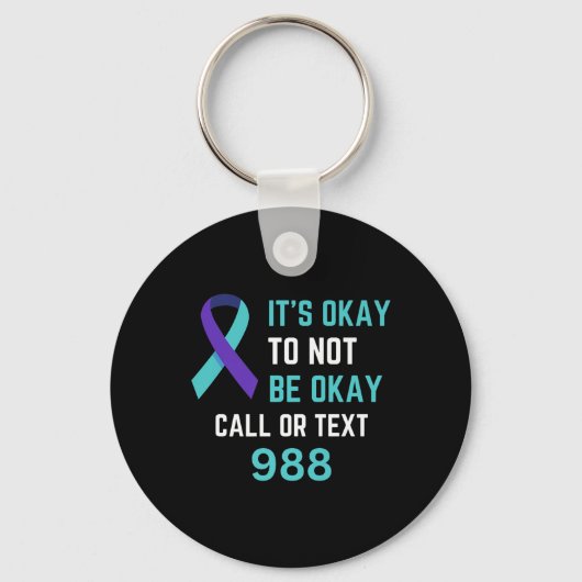 Suicide Prevention 988 Hotline Shirt 988 Suicide C キーホルダー (正面)