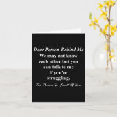 Suicide Prevention Awareness Dear Person Behind Me カード (黄色い花)