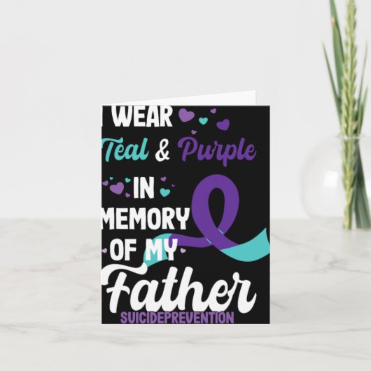 Suicide Prevention Awareness In Memory Of Father カード (正面)