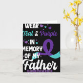 Suicide Prevention Awareness In Memory Of Father カード (黄色い花)