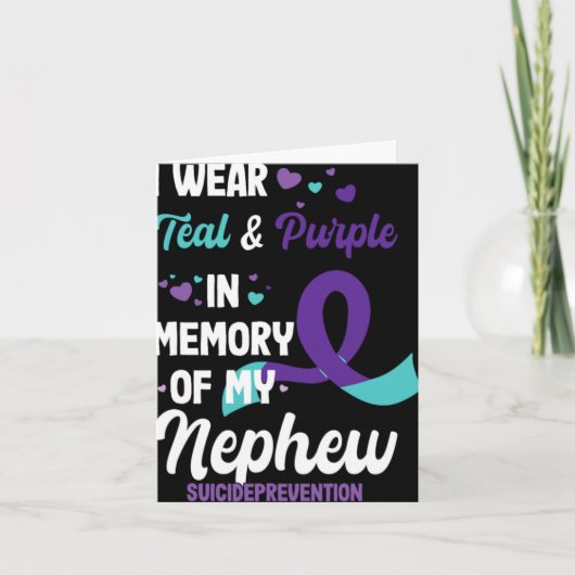 Suicide Prevention Awareness In Memory Of Nephew カード (正面)