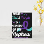 Suicide Prevention Awareness In Memory Of Nephew カード (黄色い花)