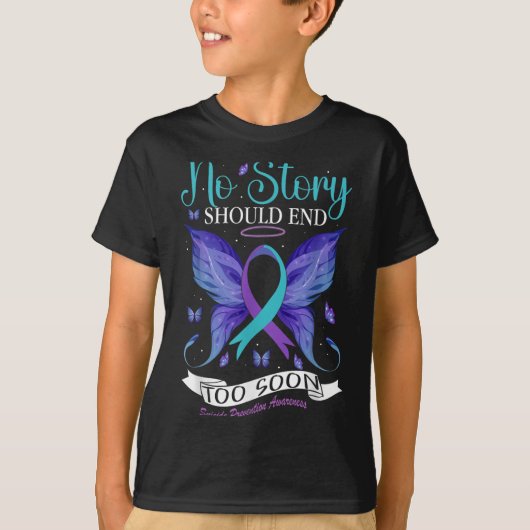 Suicide Prevention Awareness - No Story Should End Tシャツ (正面)