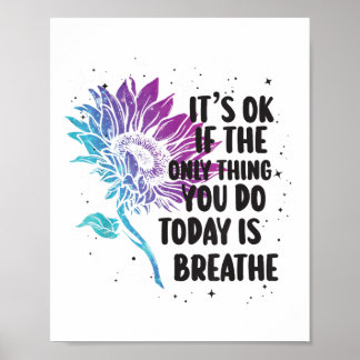 Suicide Prevention Awareness Purple And Teal  ポスター