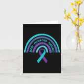 Suicide Prevention Awareness Rainbow With Ribbon カード (黄色い花)