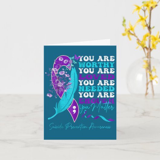 Suicide-prevention Awareness-sitive-motivational-s カード (黄色い花)