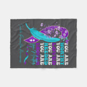 Suicide-prevention Awareness-sitive-motivational-s フリースブランケット (正面(横))