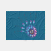 Suicide Prevention Awareness Sunflower You Are 988 フリースブランケット (正面(横))