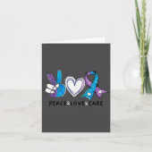 Suicide Prevention Awareness Teal &amp; Purple Rib カード (正面)