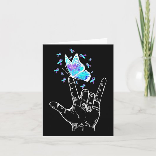 Suicide Prevention Awareness Week Butterfly Love H カード (正面)
