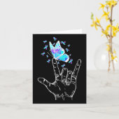 Suicide Prevention Awareness Week Butterfly Love H カード (黄色い花)