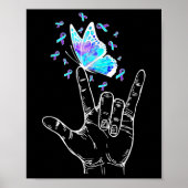 Suicide Prevention Awareness Week Butterfly Love H ポスター (正面)