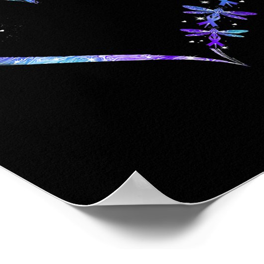 Suicide Prevention Awareness Week Heart Semicolon  ポスター (角)