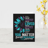Suicide Prevention Awareness You Are Worthy Loved  カード (黄色い花)