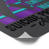 Suicide Prevention Awareness You Are Worthy Loved ポスター (角)