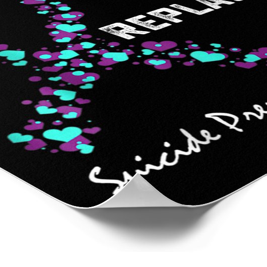 Suicide Prevention Awareness You Can Never Be Repl ポスター (角)