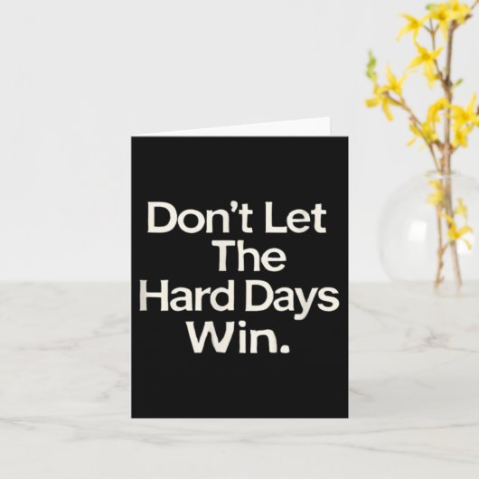 Suicide Prevention- Don't Let The Hard Days Win カード (黄色い花)