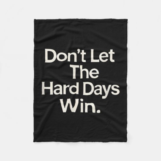 Suicide Prevention- Don't Let The Hard Days Win  フリースブランケット (正面)