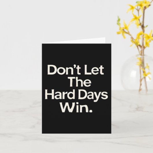 Suicide Prevention- Don't Let The Hard Days Win Pr カード (黄色い花)